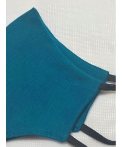 Maska ochronna z bawełny wielorazowego użytku - szmaragdowa